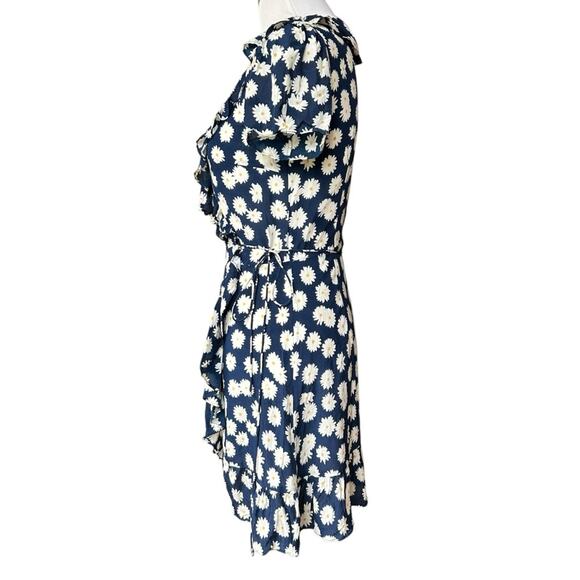 Réalisation Par The Valentina Blue Daisy Mini Wrap Dress XS - Picture 6 of 9